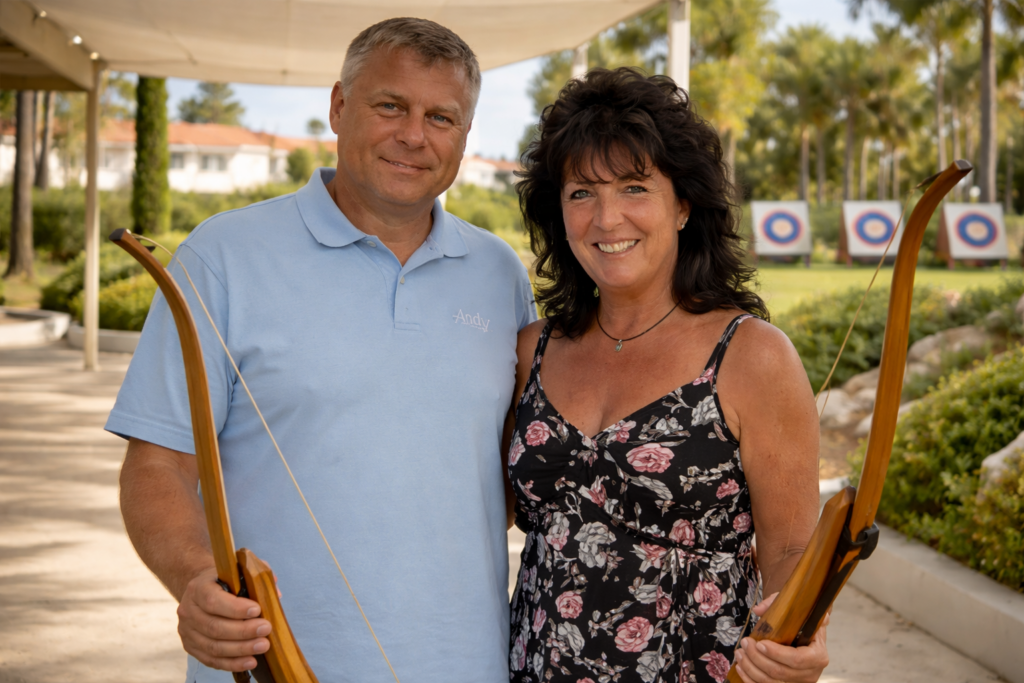 Persönliche Betreuung bei einem Bogenschieß-Event von Archery Algarve